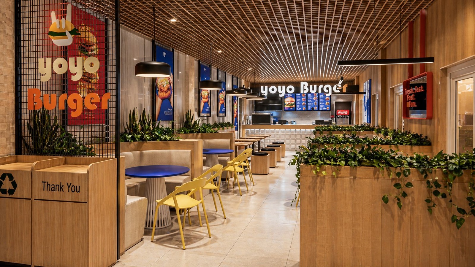 yoyo Burger — entry signage at night